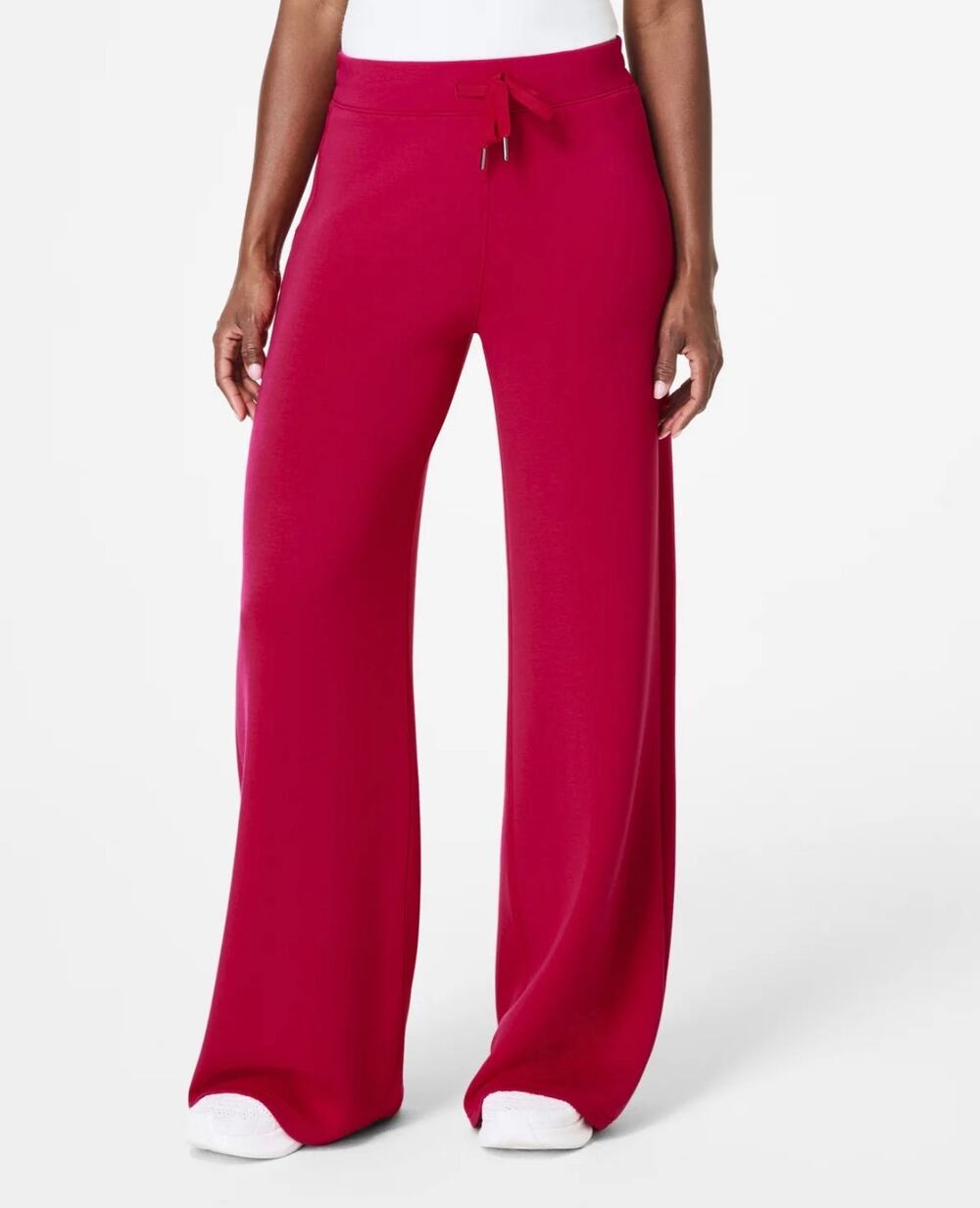 SPANX AirEssentials Straight Leg Pants Small Fuchsia Pink Pull On Lounge EUC